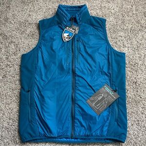 NWT Kuhl Projekt Firefly Vest Mens Large Blue Ultralight Puffer Full Zip Outdoor